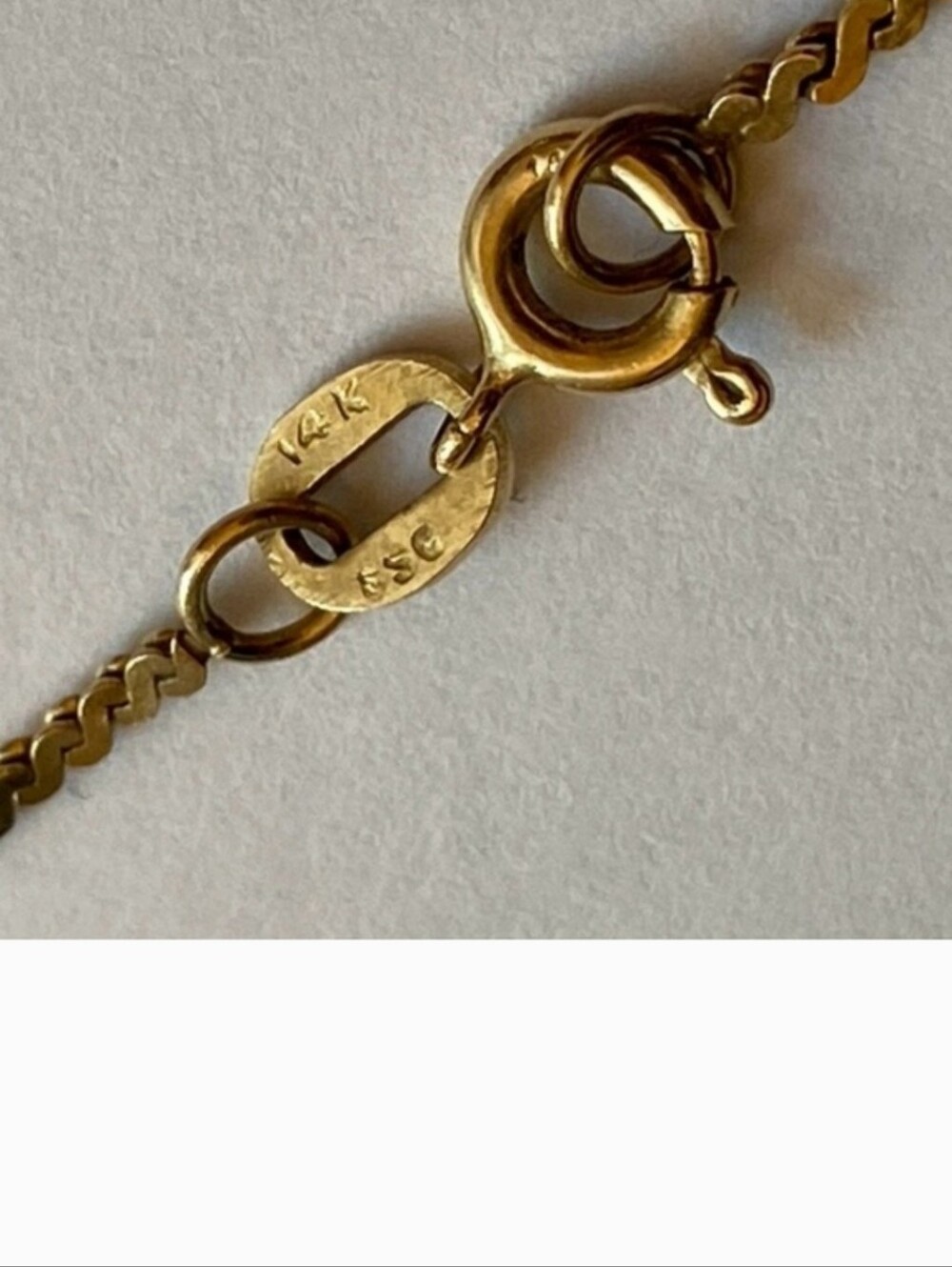 Women’s Serpentine Flat Curb Chain Necklace - 14k Solid Gold - Picture 11 of 11